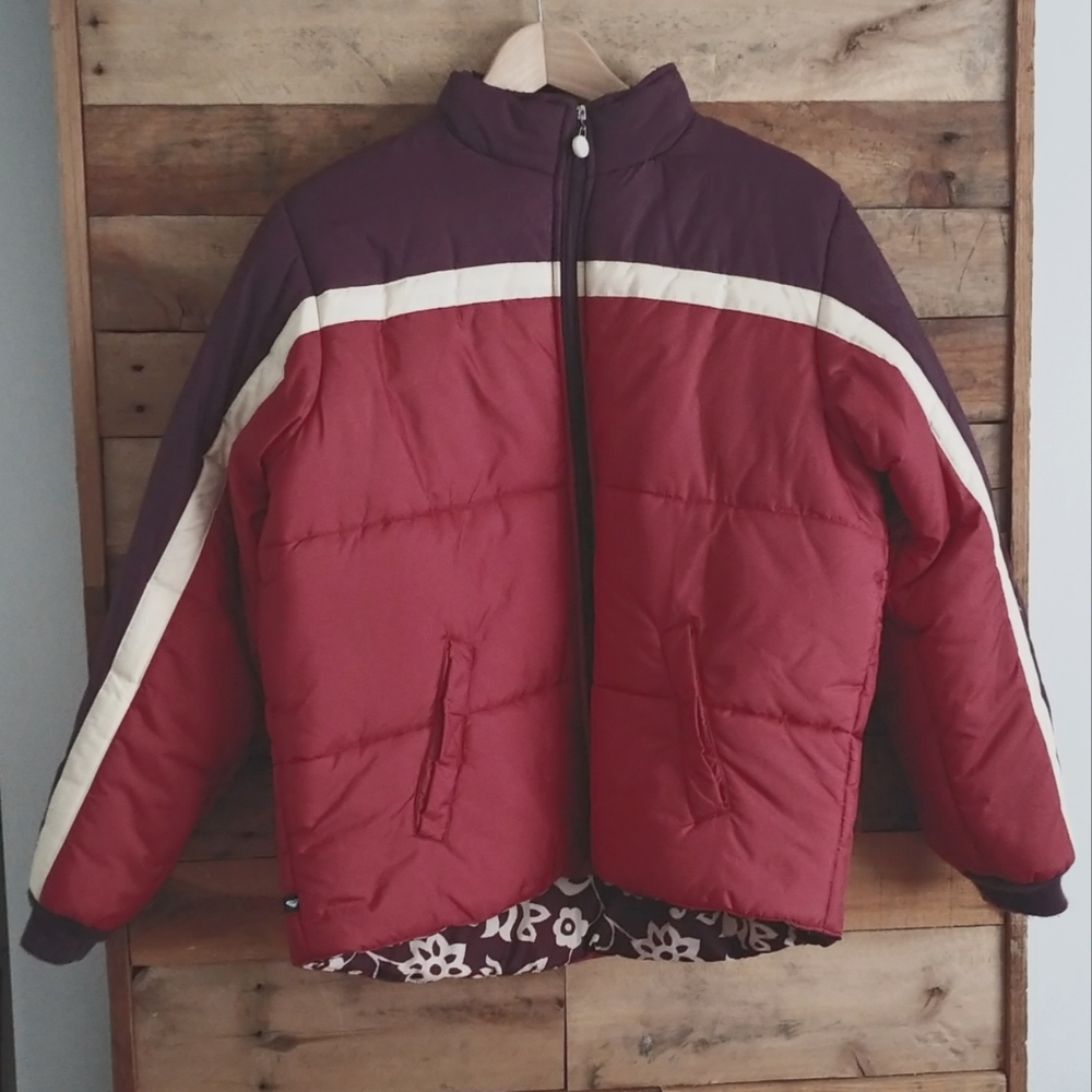 Roxy Quiksilver Puffer Ski Jacket VTG 90s Y2K Colorblock Streetwear Jrs L
